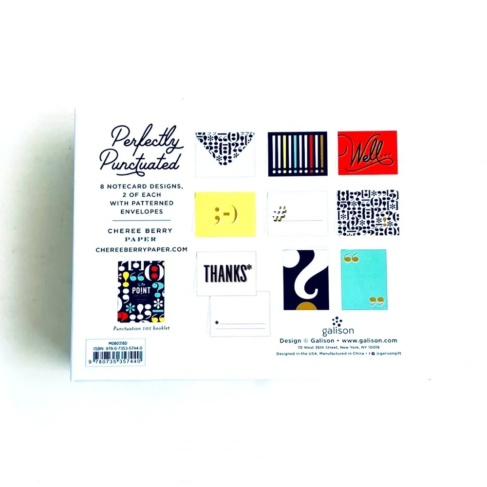 Perfectly Punctuated Notecards with Punctuation 101 Note Writing Guide